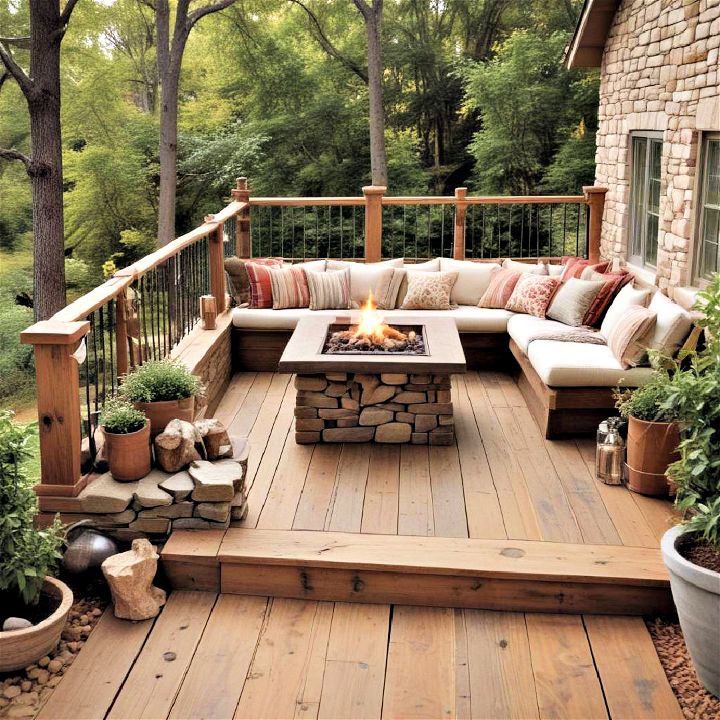 backyard rustic charm deck