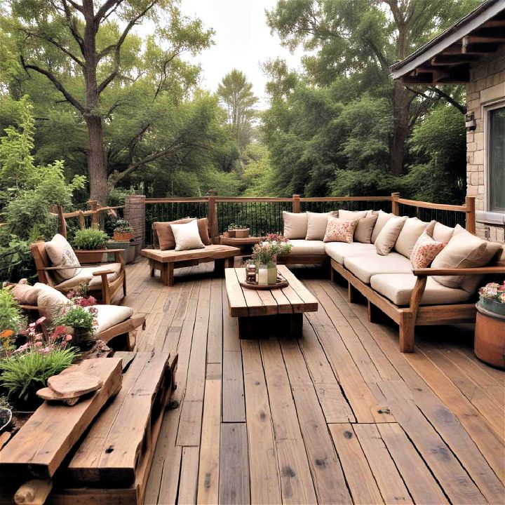 backyard rustic deck