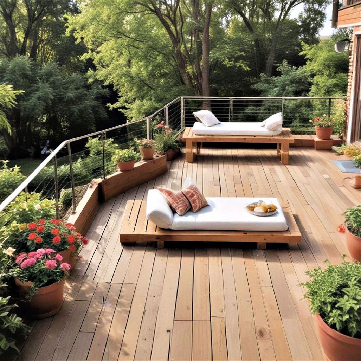 backyard sun deck for relaxation