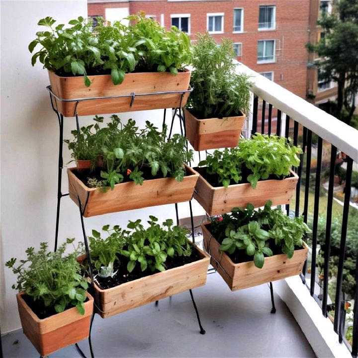 balcony herb garden to grow culinary herbs