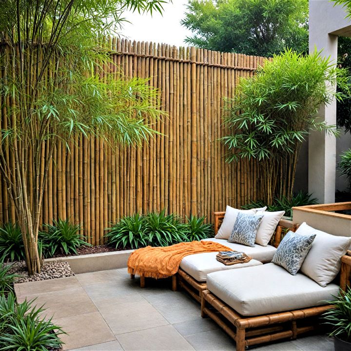 bamboo fencing to bring an exotic flair to outdoor space