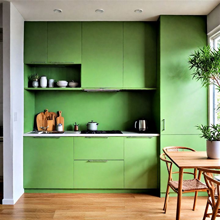 bamboo green modern minimalist cabinets