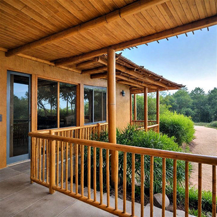 bamboo railings to make your porch a delightful retreat