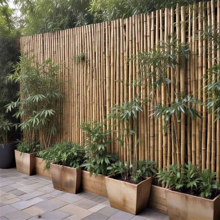 bamboo screening for garden wall