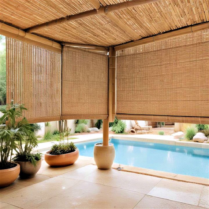 bamboo shade for pool