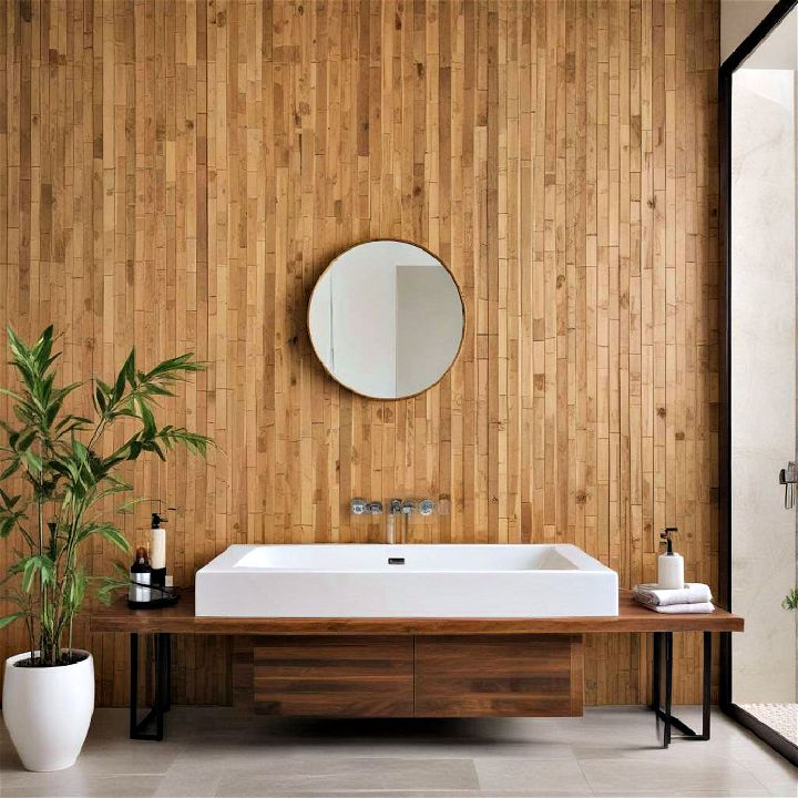 bamboo wood walls for bathrooms