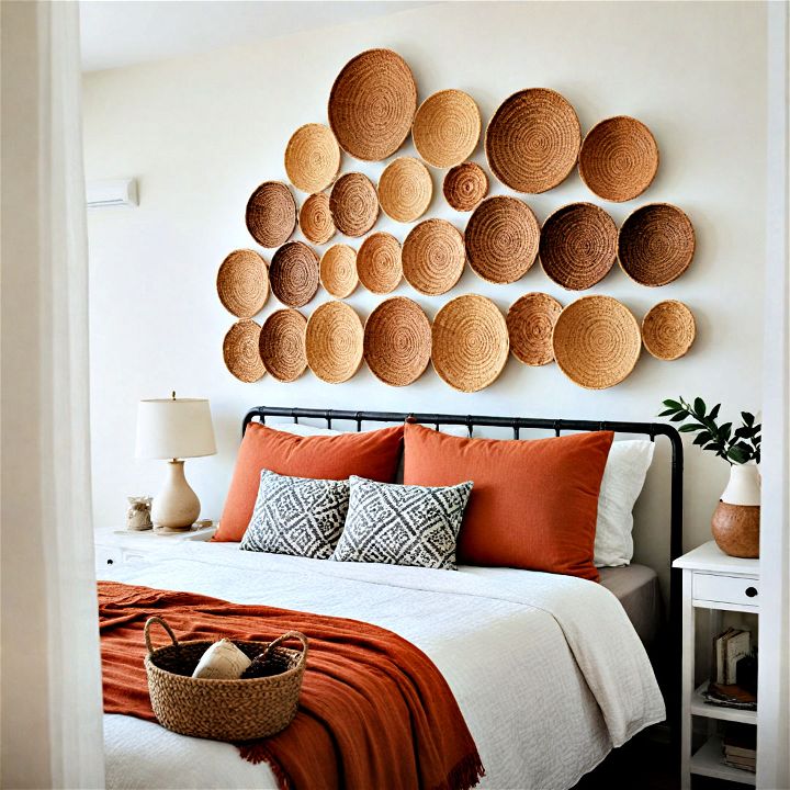 basket wall to add rustic vibe