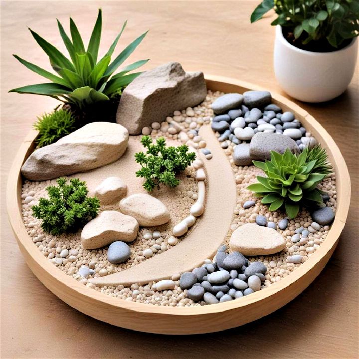 beautiful and simple zen garden tabletops