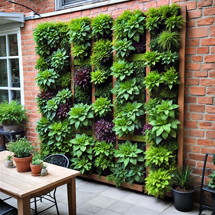 beautiful vertical garden provides privacy