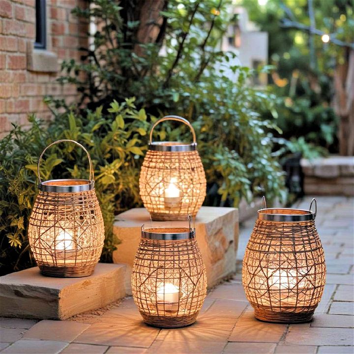 beautiful woven basket lanterns