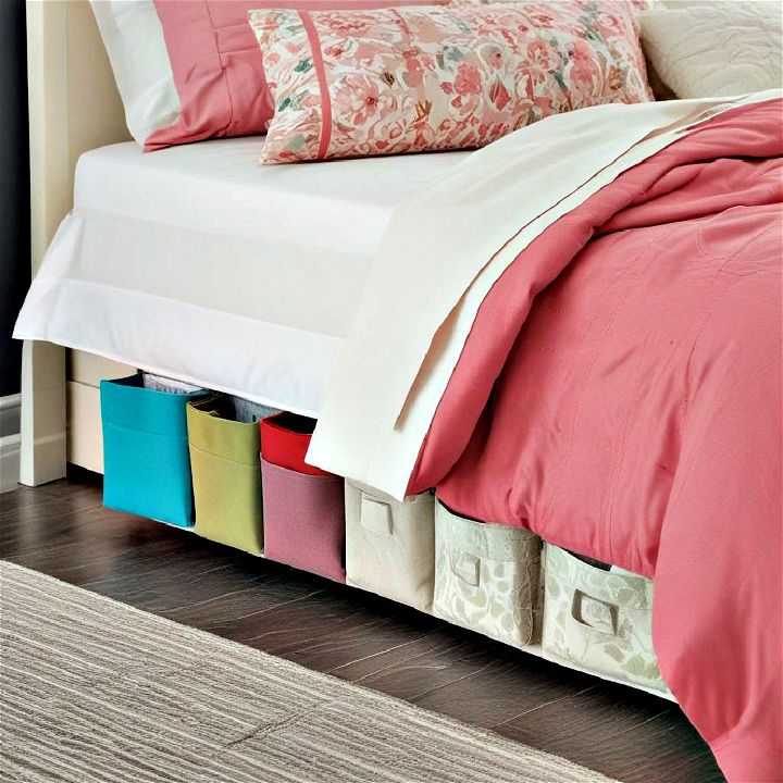 bed skirt organizers for smaller items