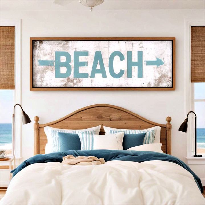 bedroom beach house signage