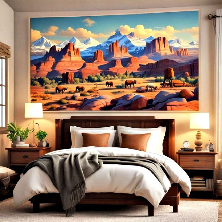 western wanderlust-inspired bedroom