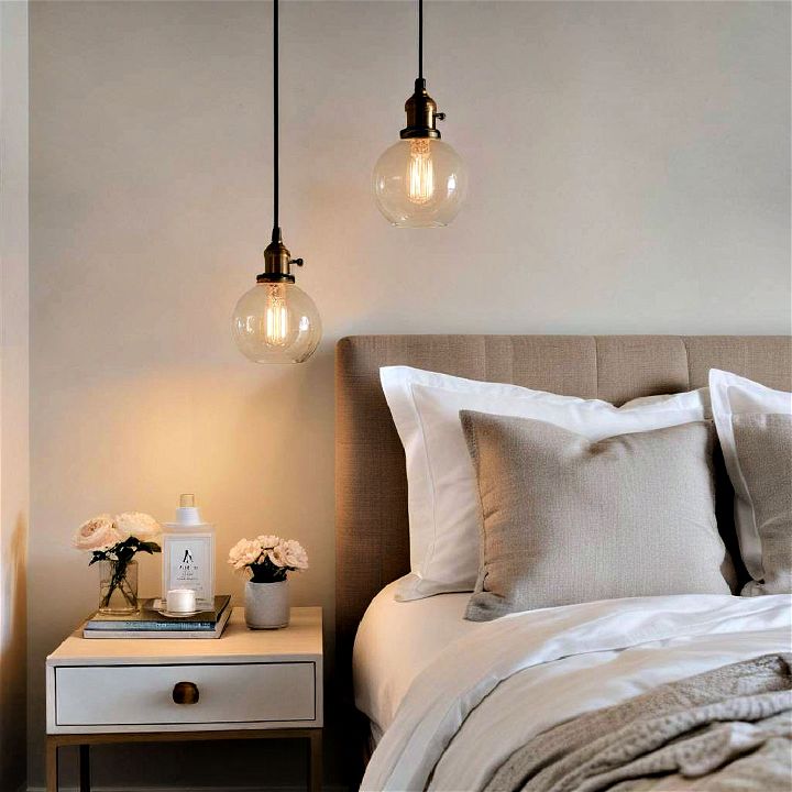 bedside hanging pendants for small room
