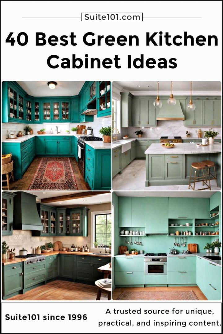 40 Green Kitchen Cabinet Ideas That Refresh Your Space