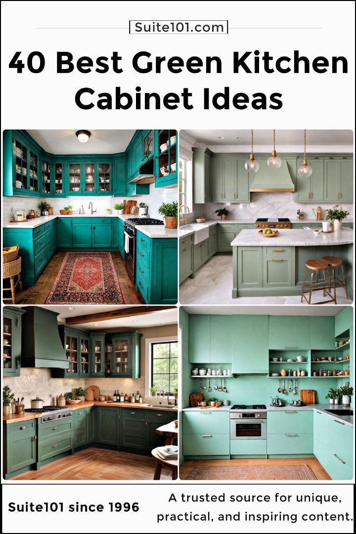 best green kitchen cabinet ideas
