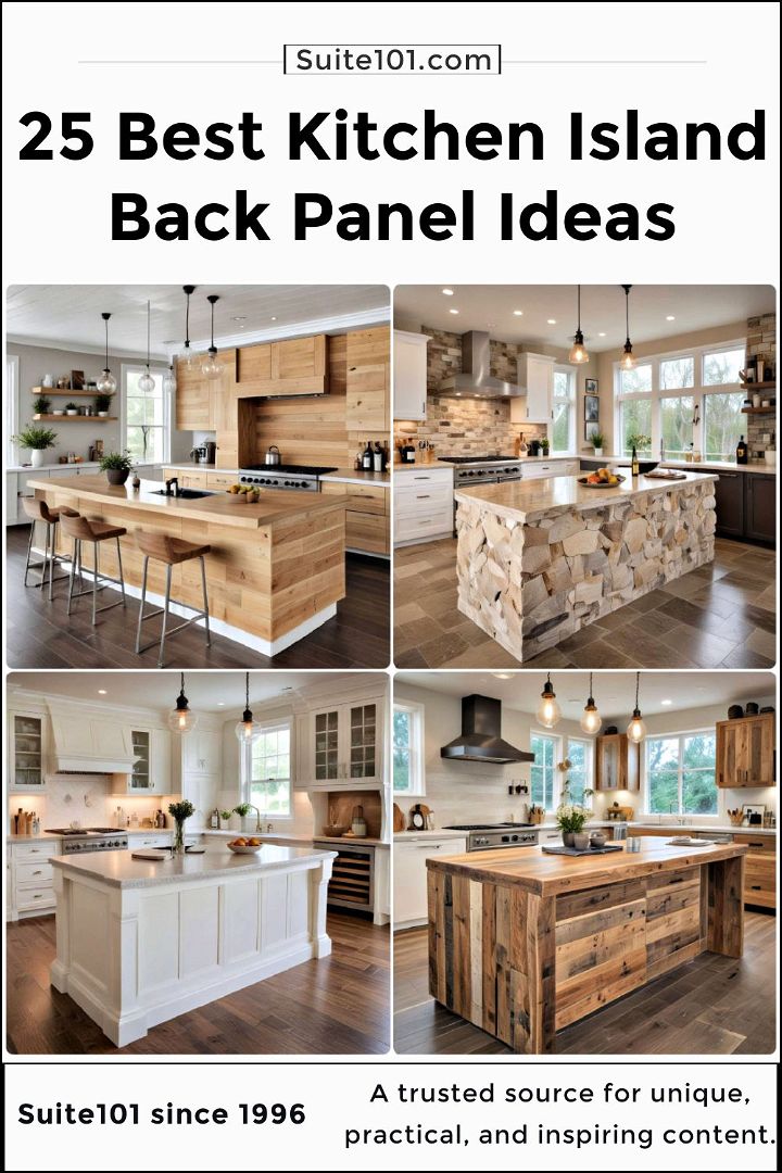 best kitchen island back panel ideas
