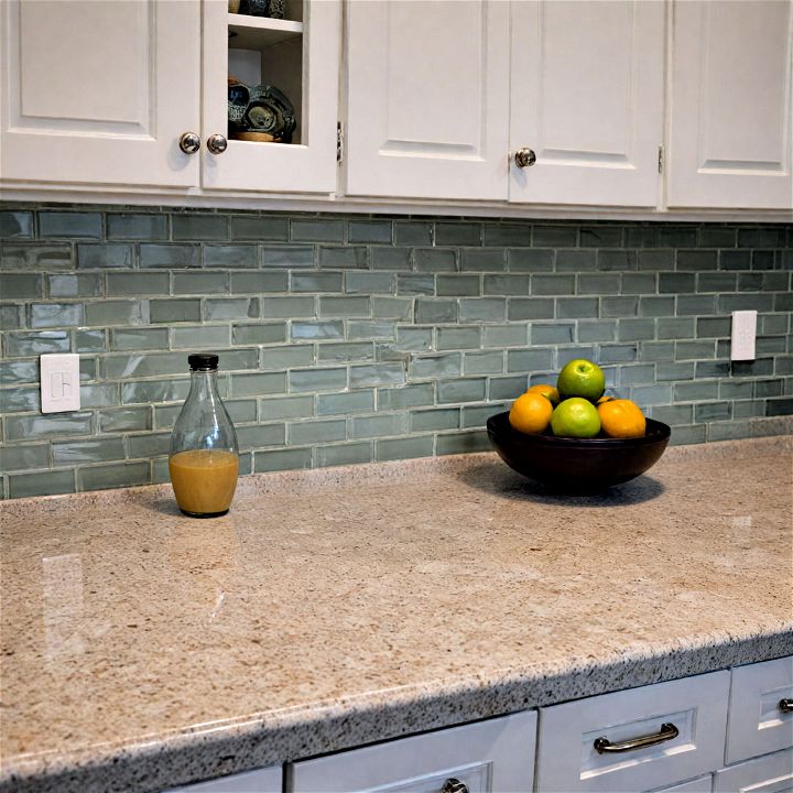 beveled glass tiles to add luminosity to your kitchen