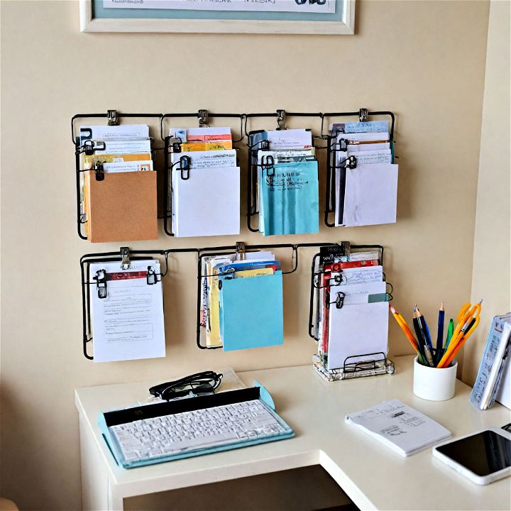 binder clips to keep your office organized