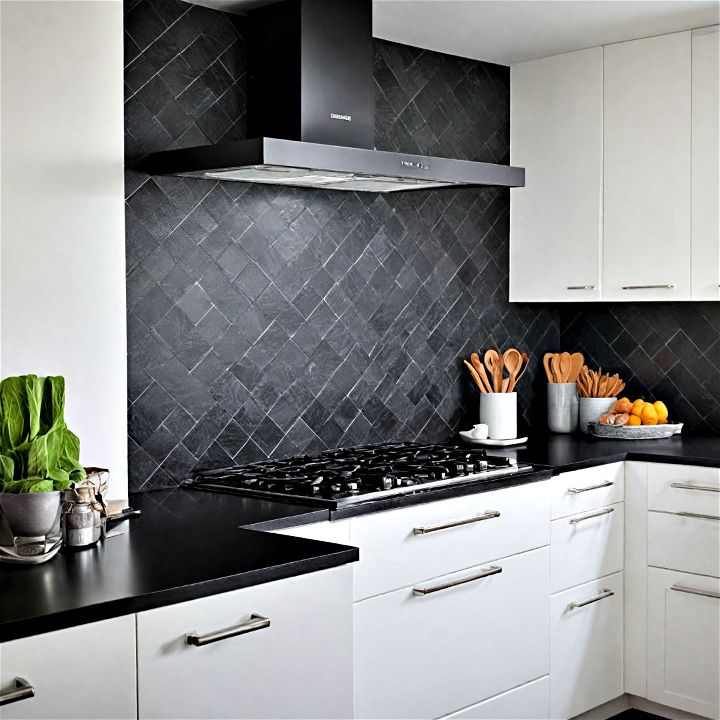 black matte finish for a bold kitchen counterpoint