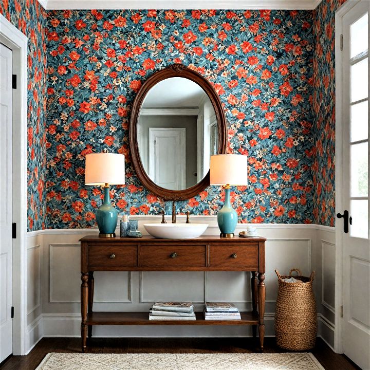 bold and striking wallpaper accent