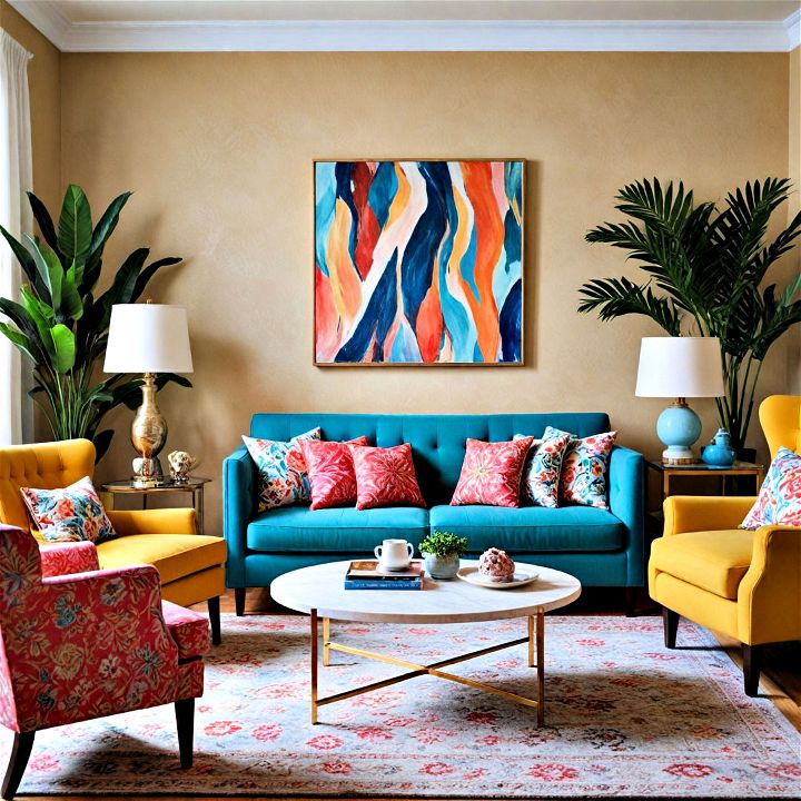 bold and vibrant upholstered furniture