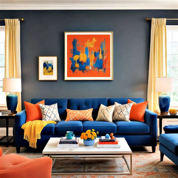 bold contrasts for living room