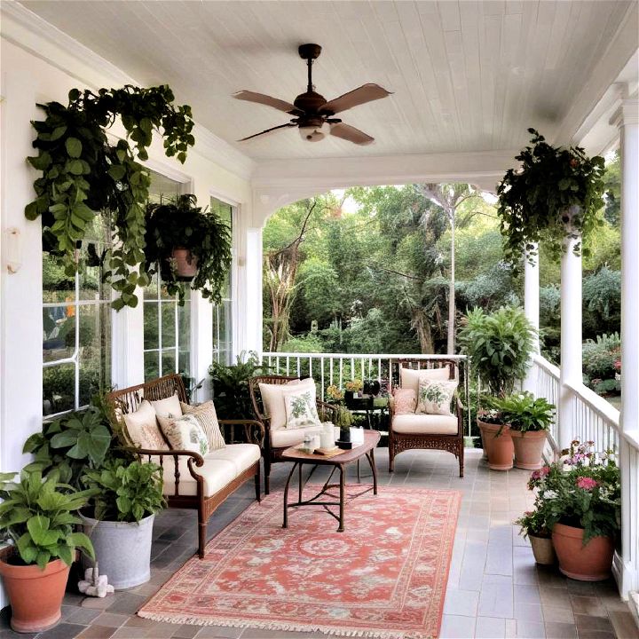 botanical garden theme for covered porch