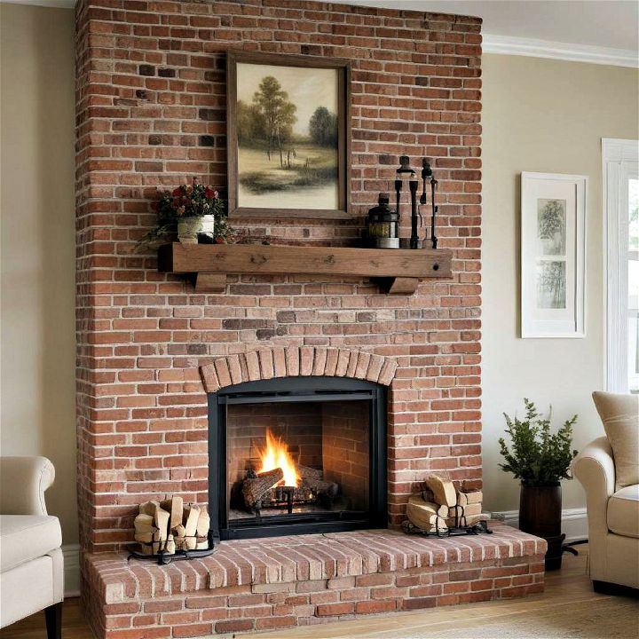 brick hearth to bring traditional charm