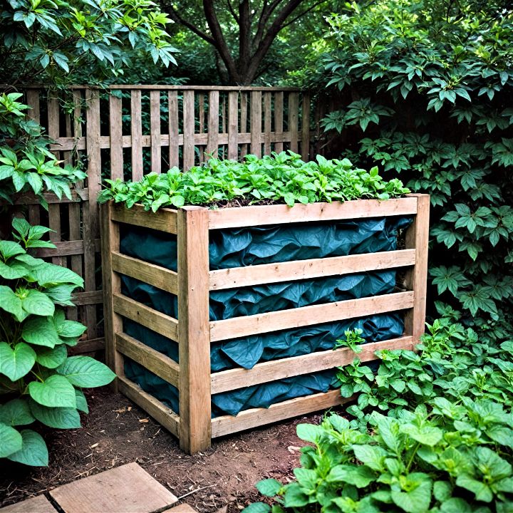 build a cost saving compost bin to provide rich soil for your garden