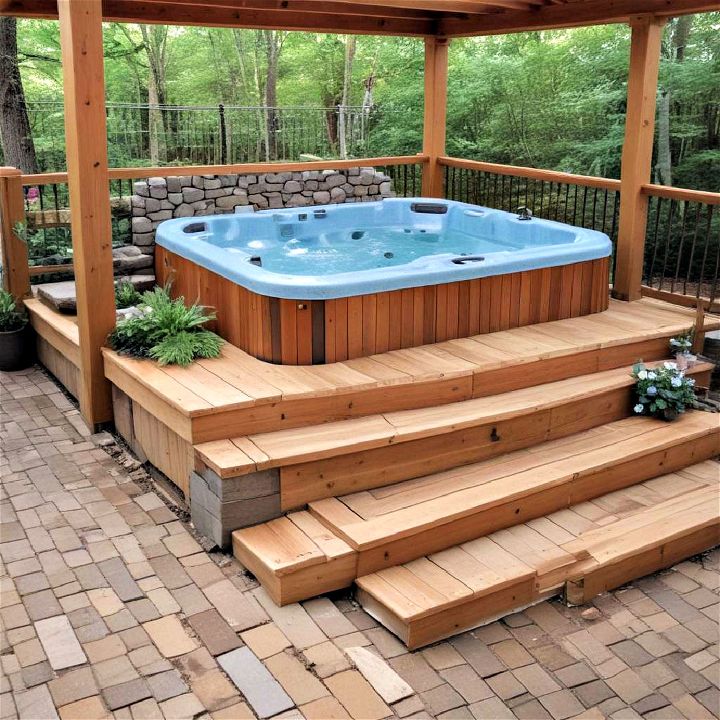 building a hot tub oasis for under deck