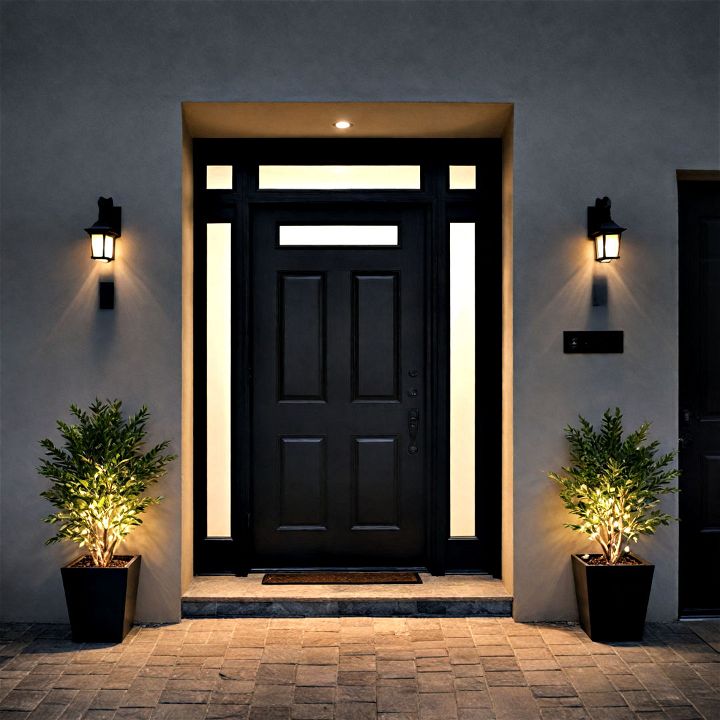 built in lighting to create a dramatic entrance