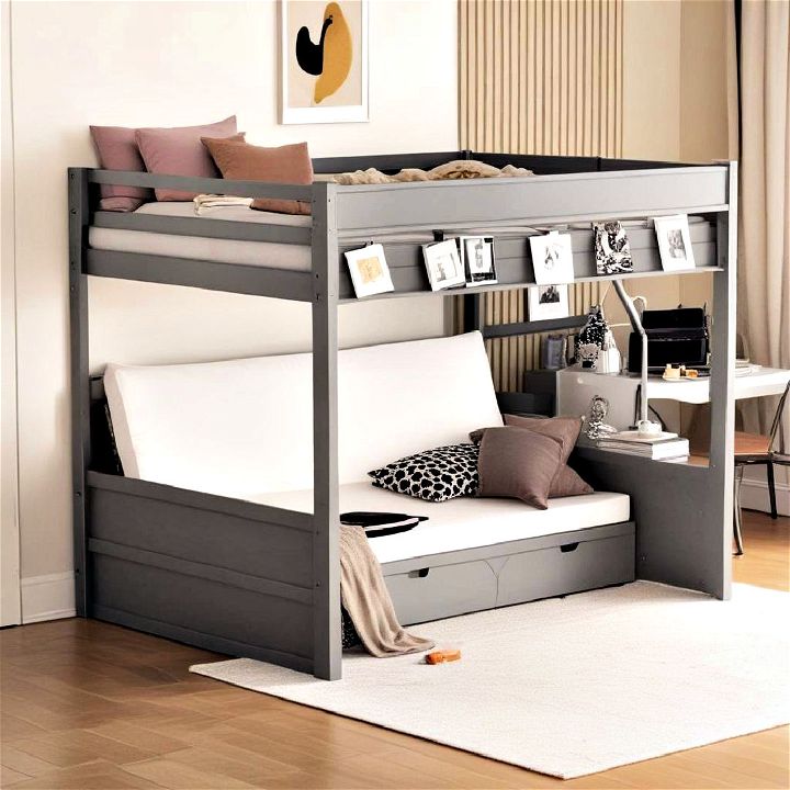 bunk bed daybed for maximizing vertical space