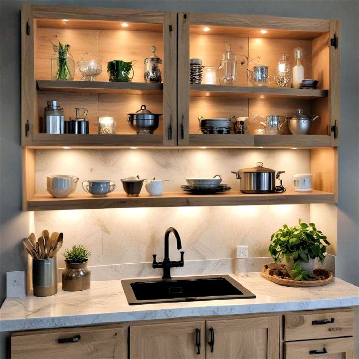 cabinet interior lights for small kitchen