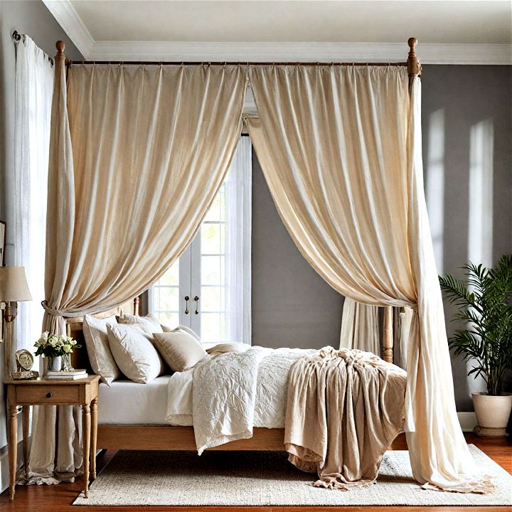 canopy bed to create a cozy intimate space