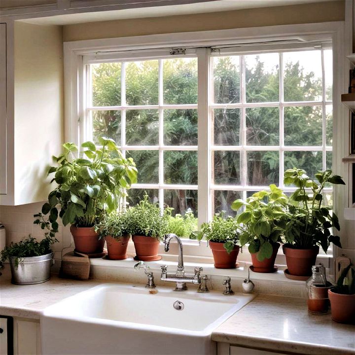 charming and functiona kitchen garden window