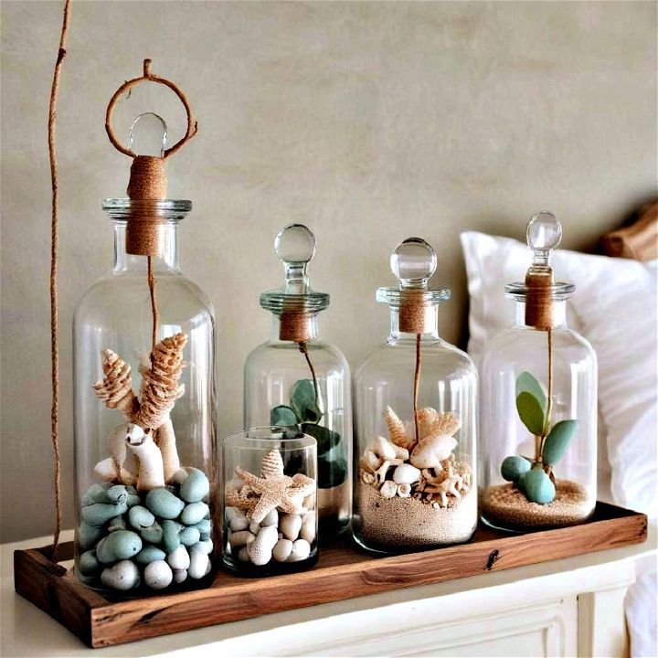 glass bottles and jars decor