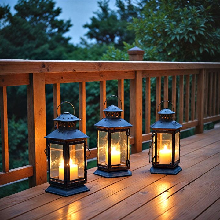 charming lanterns for deck lighting