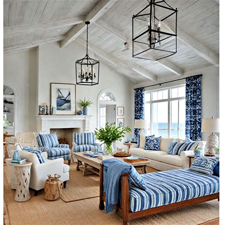 charming nautical themed vaulted ceiling