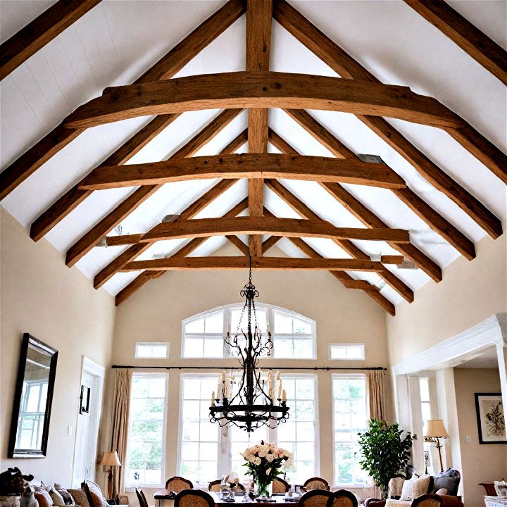 charming open trusses vaulted ceiling