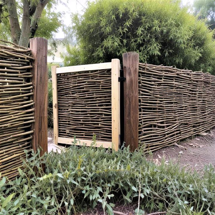 charming willow fence for garden