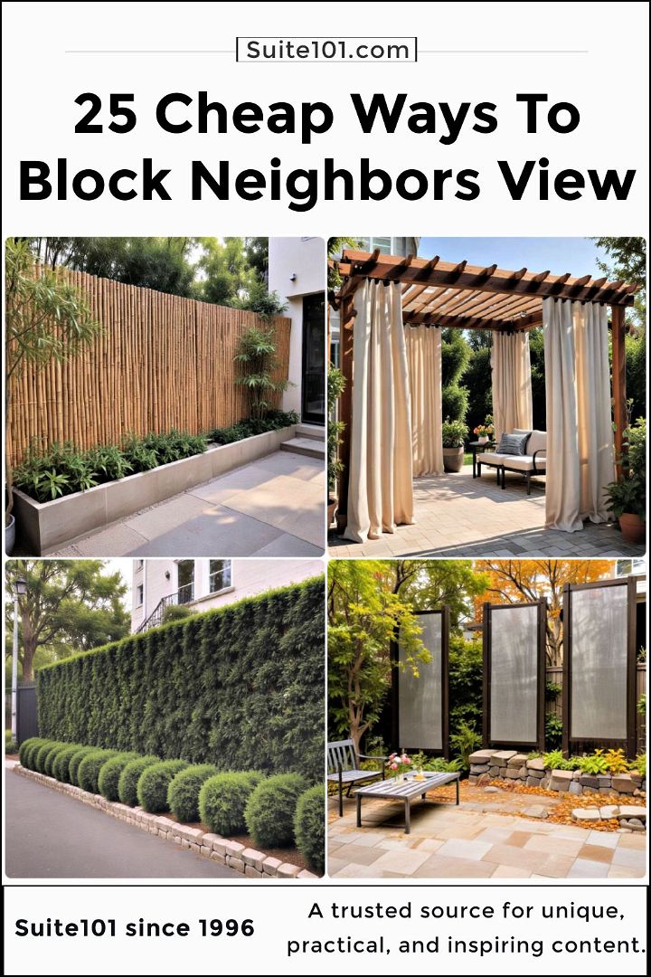 cheap ways to block neighbors view