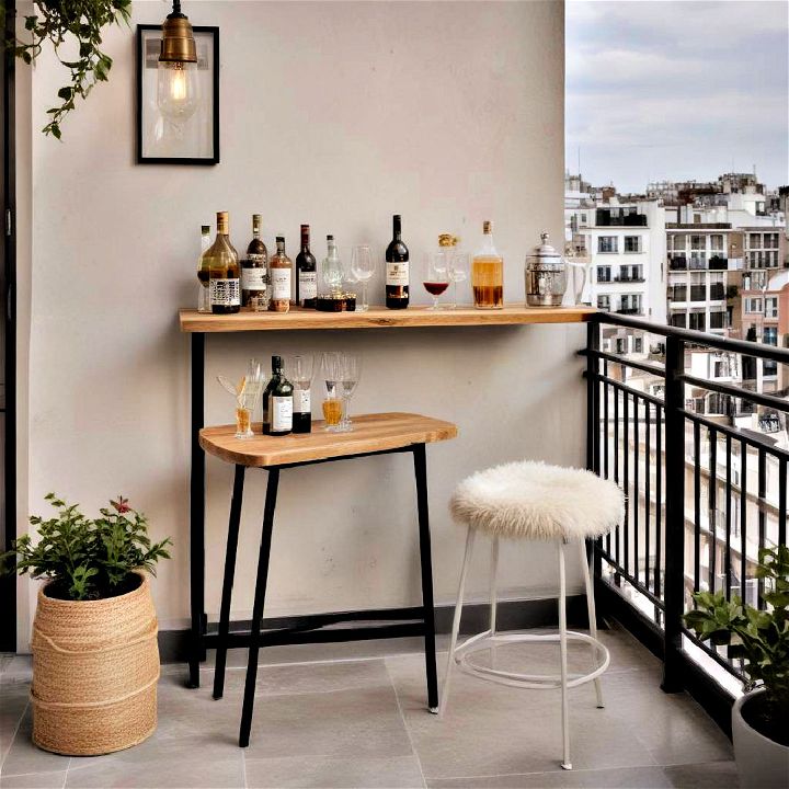 chic bar area for hosting evenings with friends