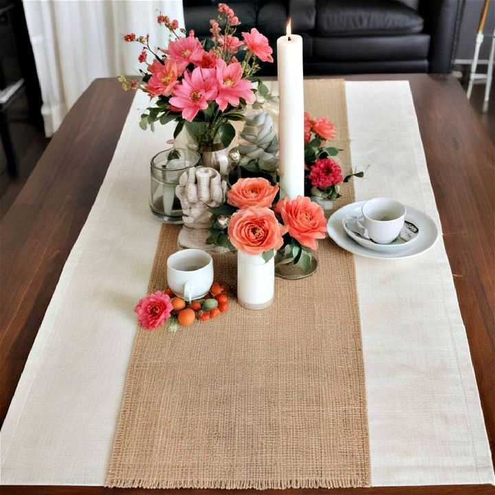 chic table runner to elevate your coffee table’s look