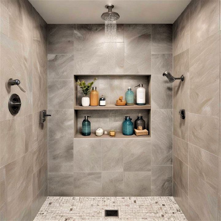 chromatic accent niche for shower