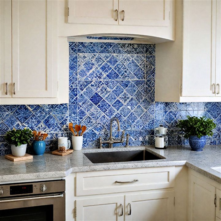 classic and timeless blue and white porcelain tiles