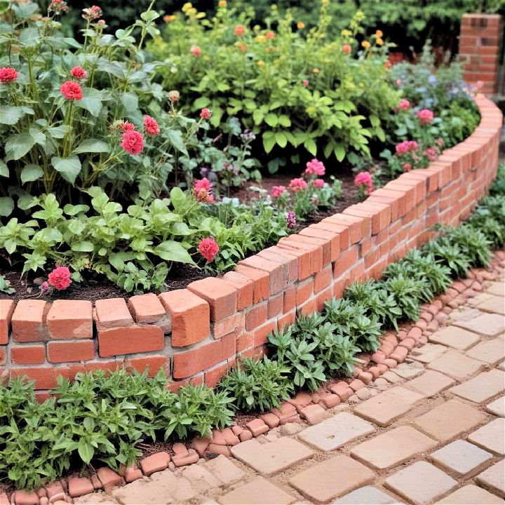 classic bricks for garden borders