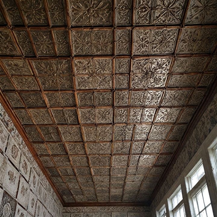 classic charm victorian tin tiles ceiling wallpaper