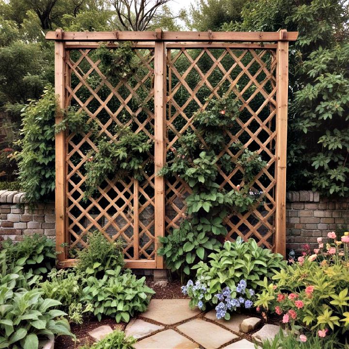 classic wooden lattice trellis