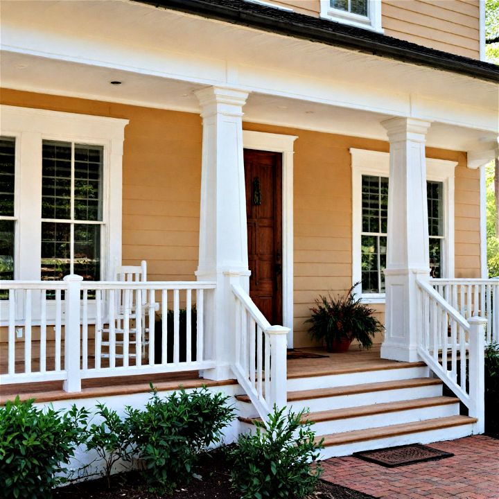 classic wooden porch railings